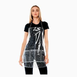 Colortrak - Skaidri vinilinė kirpėjo prijuostė