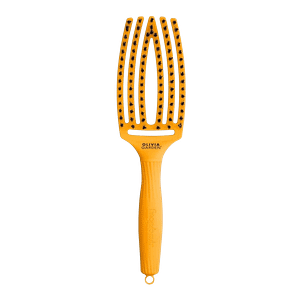 Olivia Garden Finger Brush Medium Yellow plaukų šepetys
